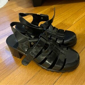 Pandora platform jelly sandals